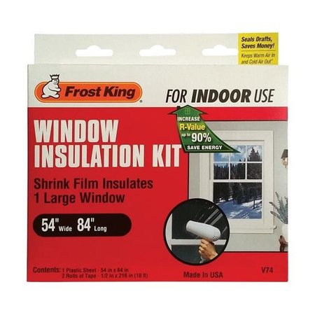 FROST KING Frost King 5004621 Clear Indoor Window Film Insulator Kit; 54 x 84 in. 5004621